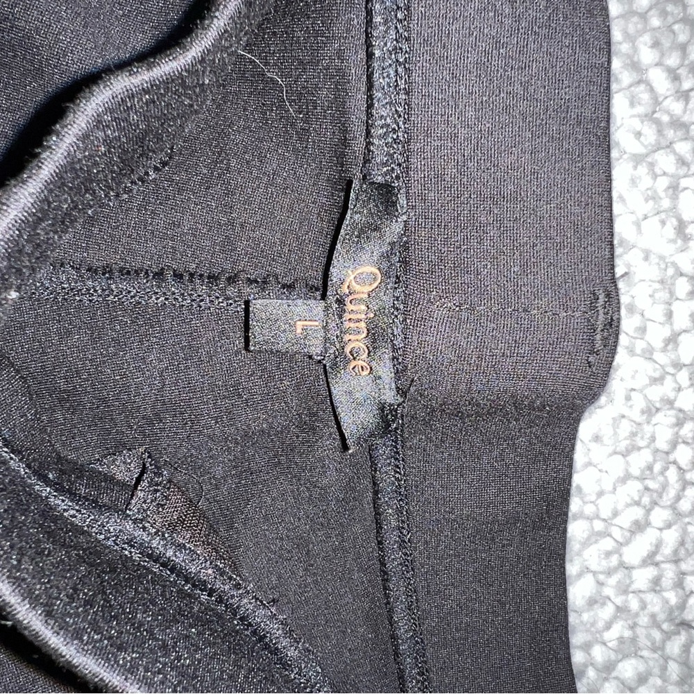 Quince Black Ponte Stretch Pants - Size L - Picture 5 of 7